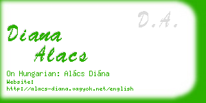 diana alacs business card