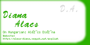 diana alacs business card